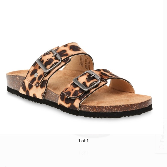 Cheetah Print Two strap Sandals - Picture 2 of 5